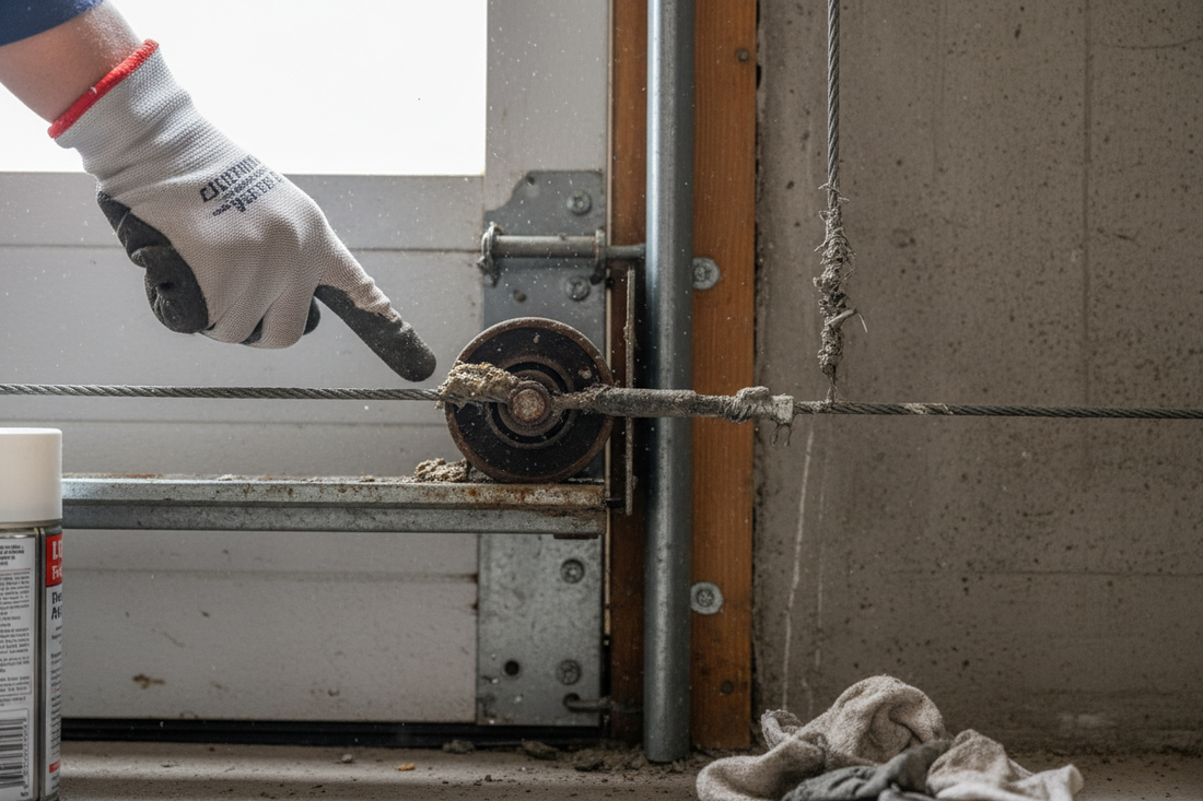 Problem photo – Is your garage door making unsettling noises as it opens and closes? Diagnose the source of squeaks, grinding, or sticking, and learn simple lubrication and adjustment tips to restore smooth operation.